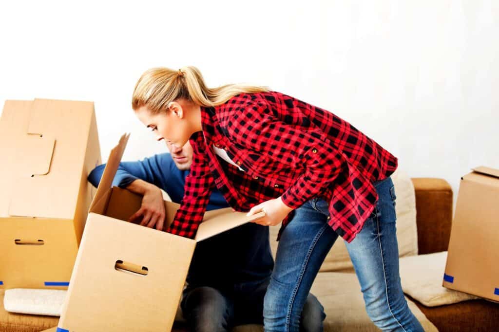 Packing up the house with boxes to move 