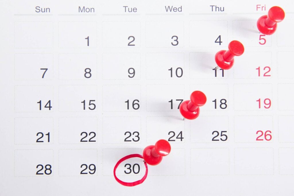 Moving Day Calendar