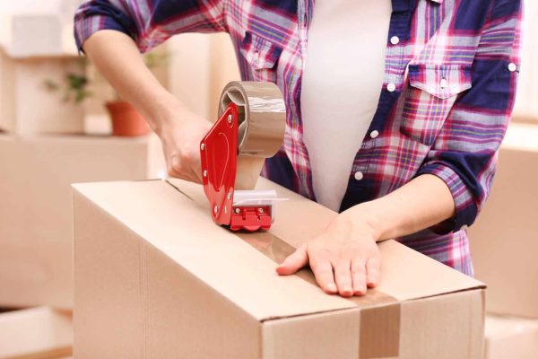 Packing boxes for moving home